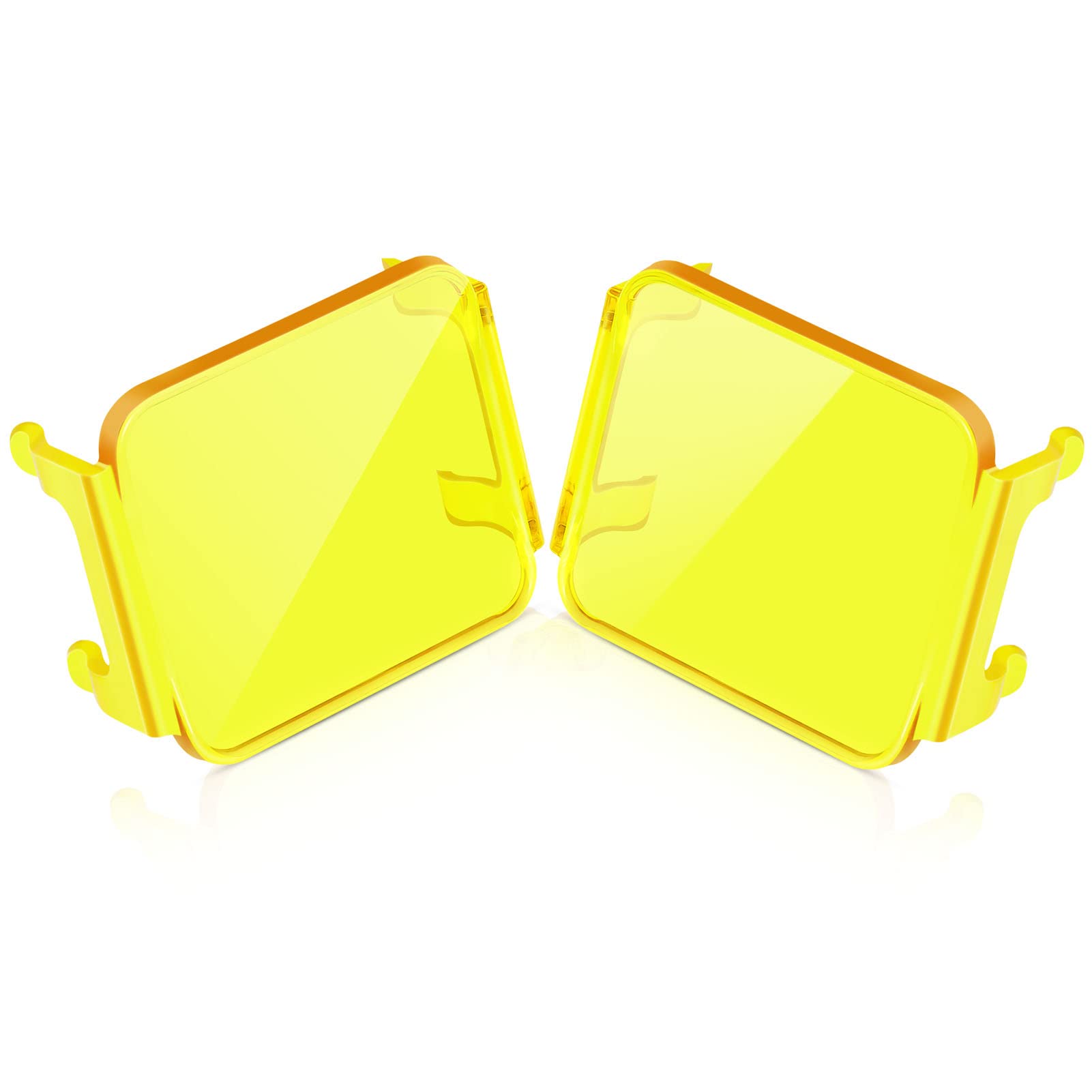 Auxbeam FA Series amber light cover front view protects 3-inch lights in rugged off-road conditions.