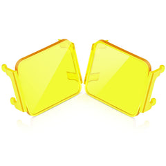 Auxbeam FA Series amber light cover front view protects 3-inch lights in rugged off-road conditions.
