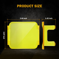 Auxbeam FA Series amber light cover side view shields signals from dust and moisture.
