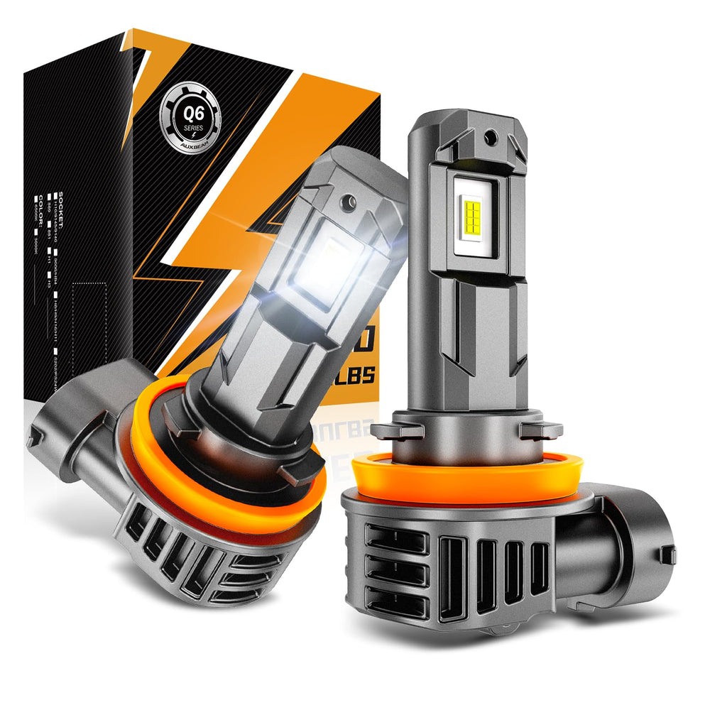 Auxbeam H11/H8/H9 fog light beam setup delivers uniform illumination for safer night driving