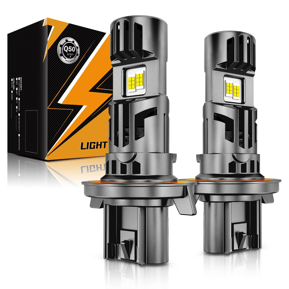 Auxbeam H13 light front view with dual fans for enhanced off-road visibility.