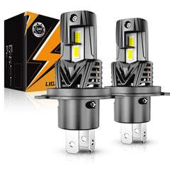 Auxbeam H4 9003 fog lights emit a crisp 6500K white beam for clear night visibility.