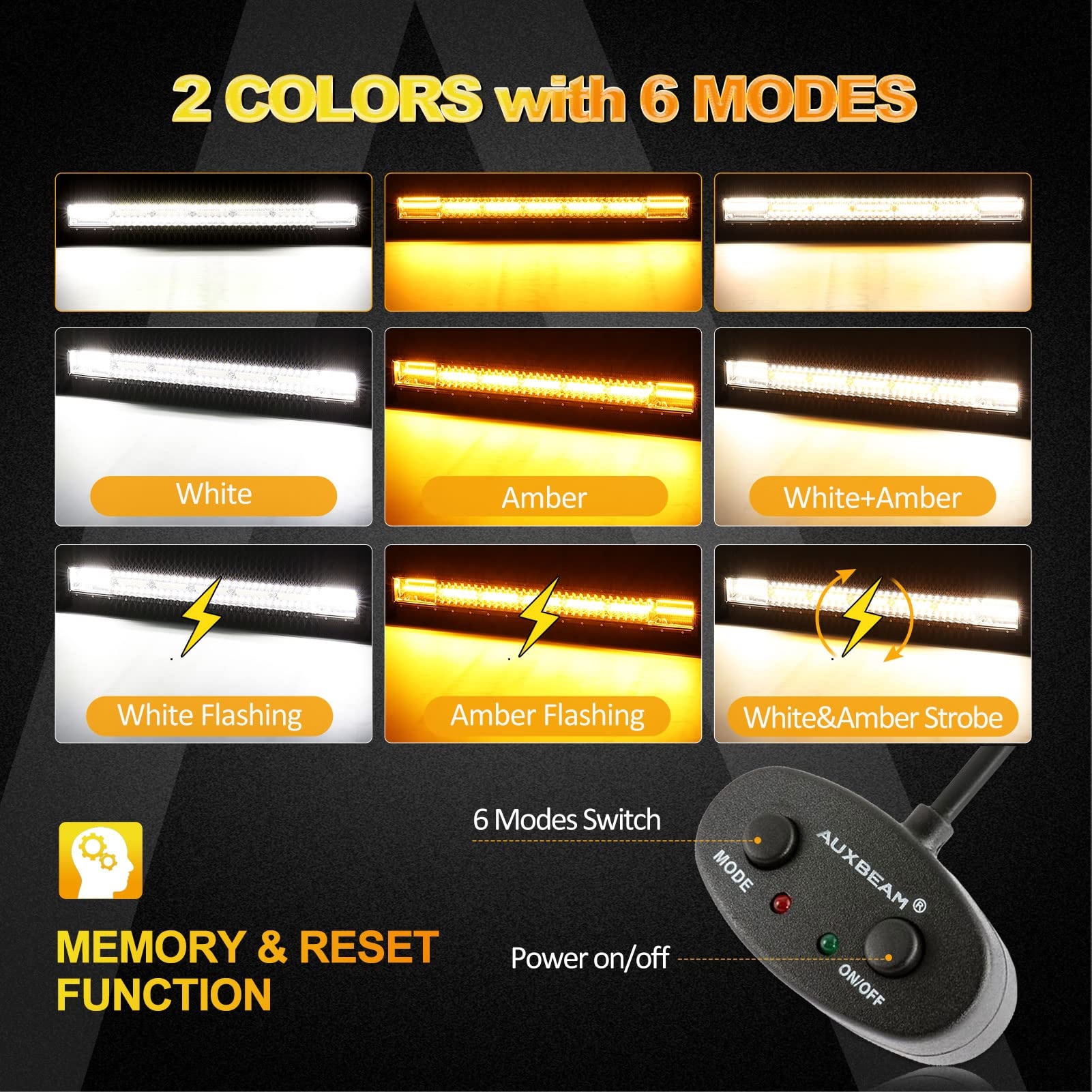 Auxbeam LED light bar 30 inch installed on truck demonstrates rugged off-road lighting.