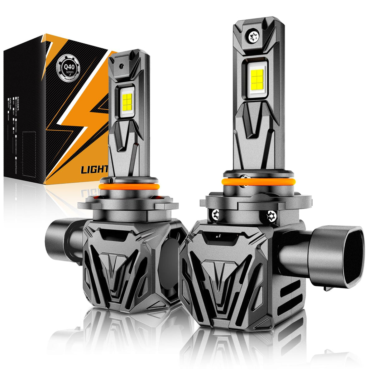 Auxbeam Q40 9005 fog light front view enhancing night visibility for UTVs
