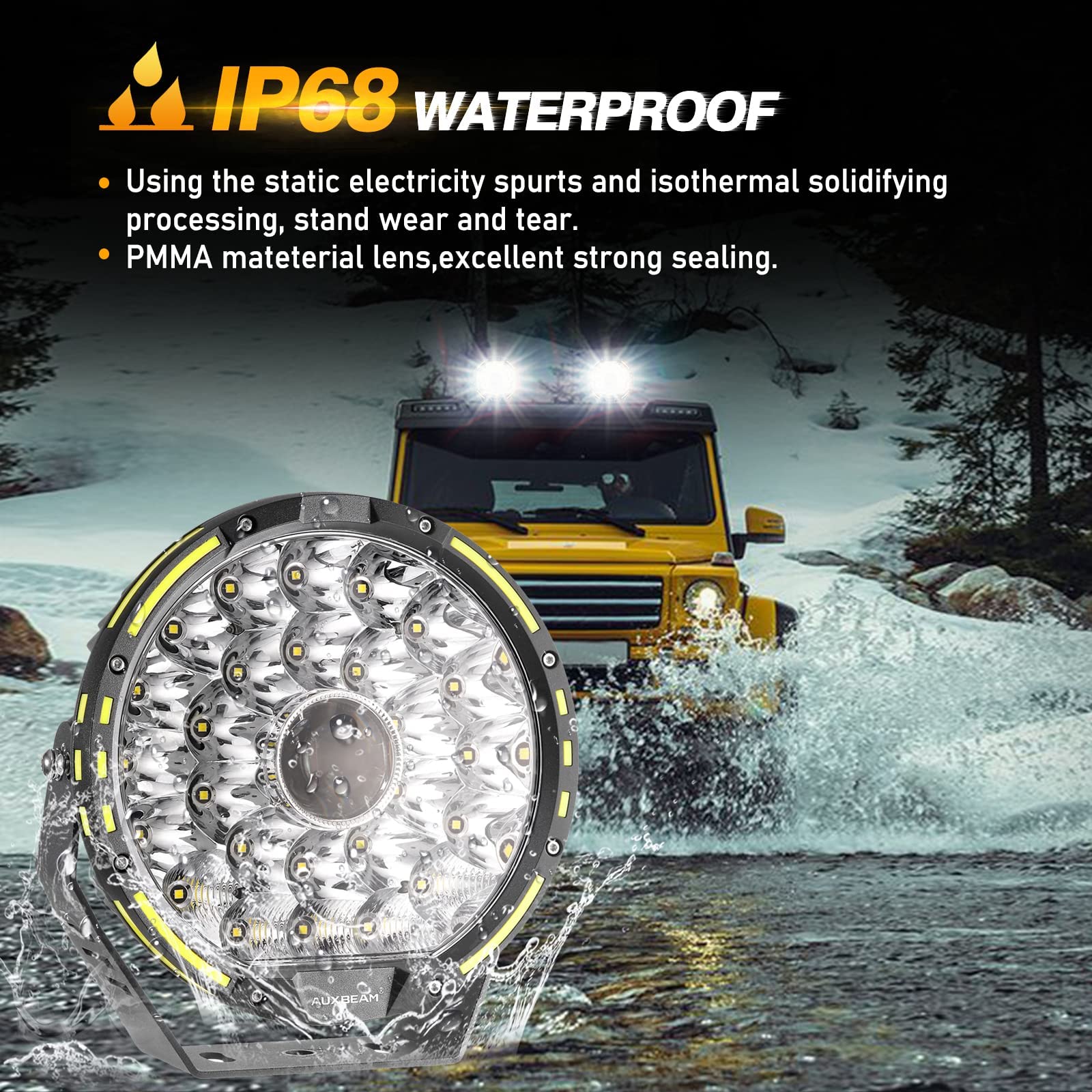 Auxbeam 360-PRO 9-inch plug-and-play installation for fast setup