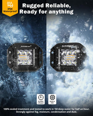 Auxbeam rugged 6063 aluminum housing with superior heat dissipation.