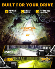 Optional yellow cover for higher-penetration lighting on V-MAX pods.