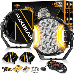 Auxbeam V-Ultra 7‑Inch LED Pod Light front illumination for enhanced highway visibility