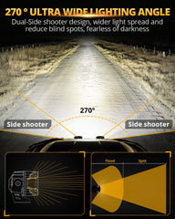 Auxbeam V-MAX 4-inch ditch light enhances side illumination on trails