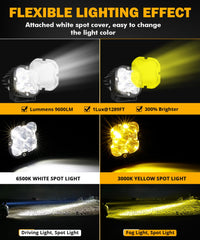 Auxbeam XP-Ultra 3in LED pod, side profile highlights rugged die-cast body.