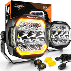 Auxbeam XP-Ultra 5-inch front LED pod provides broad, high-intensity illumination for night visibility.