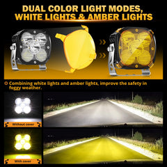 Auxbeam XP-Ultra amber covers enable safety-focused lighting in adverse weather