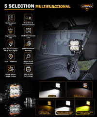 Auxbeam XP-Ultra yellow cover for fog-light style visibility
