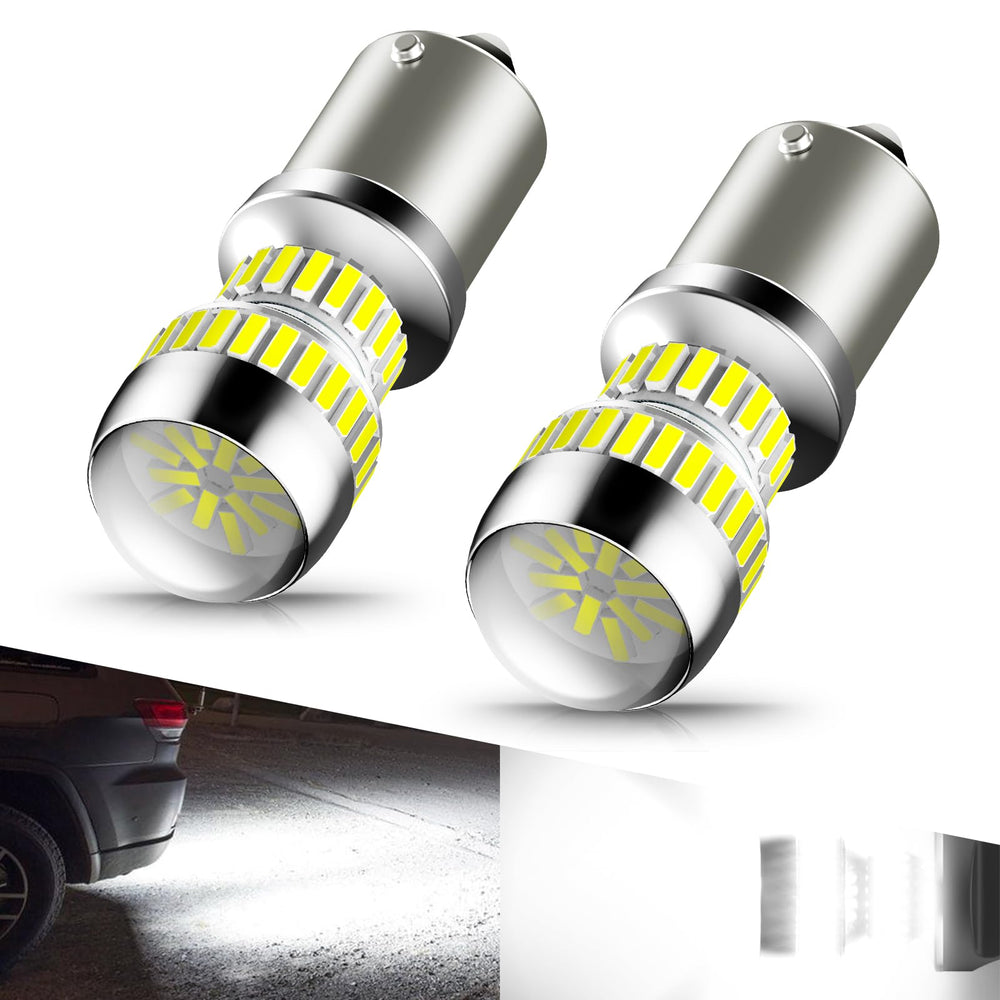 AUXITO 1156 LED duo-pack in box ready for quick upgrade and brighter visibility.