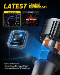 AUXITO 1157 amber LED bulb rear signal enhances warning clarity