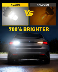 AUXITO 1157 LED bulb uses aviation-grade aluminum for durable heat dissipation