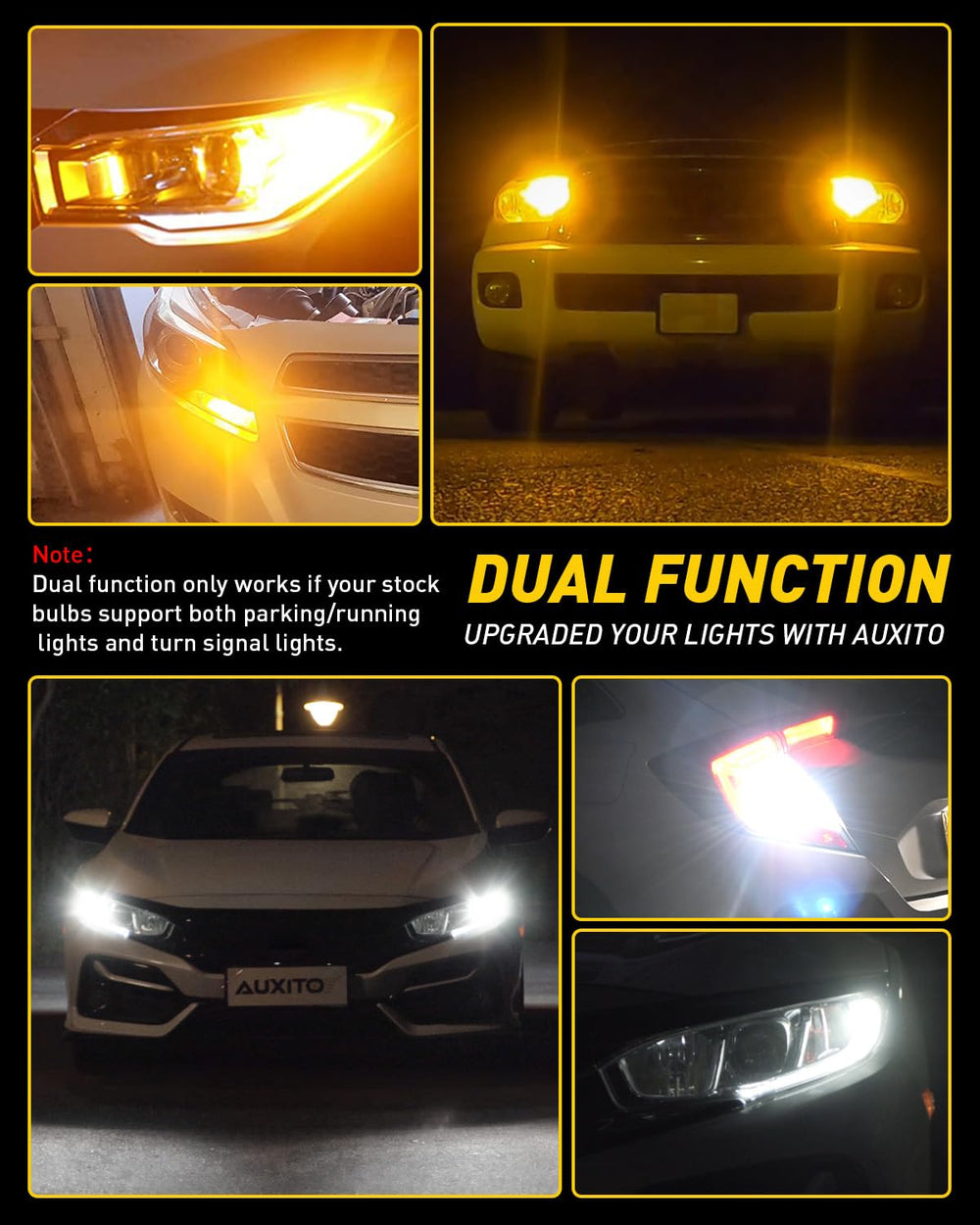 Auxito 1157 switchback bulbs close-up cooling fins demonstrates heat dissipation