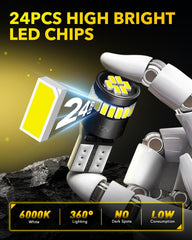 Auxito 194 LED bulb license plate light with clear visibility.