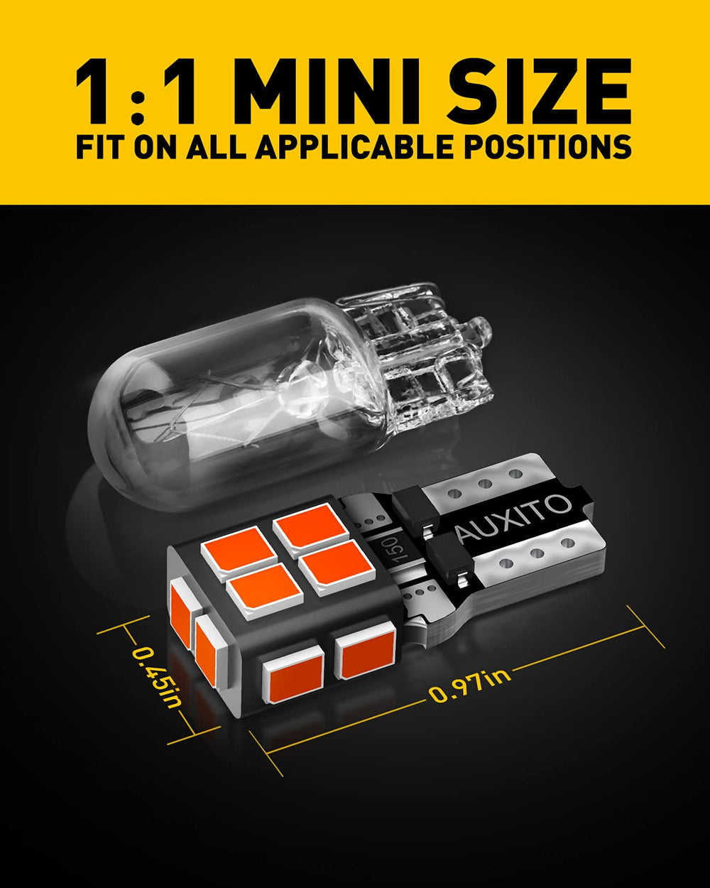 AUXITO trunk light bulb delivers an even glow for cargo areas.