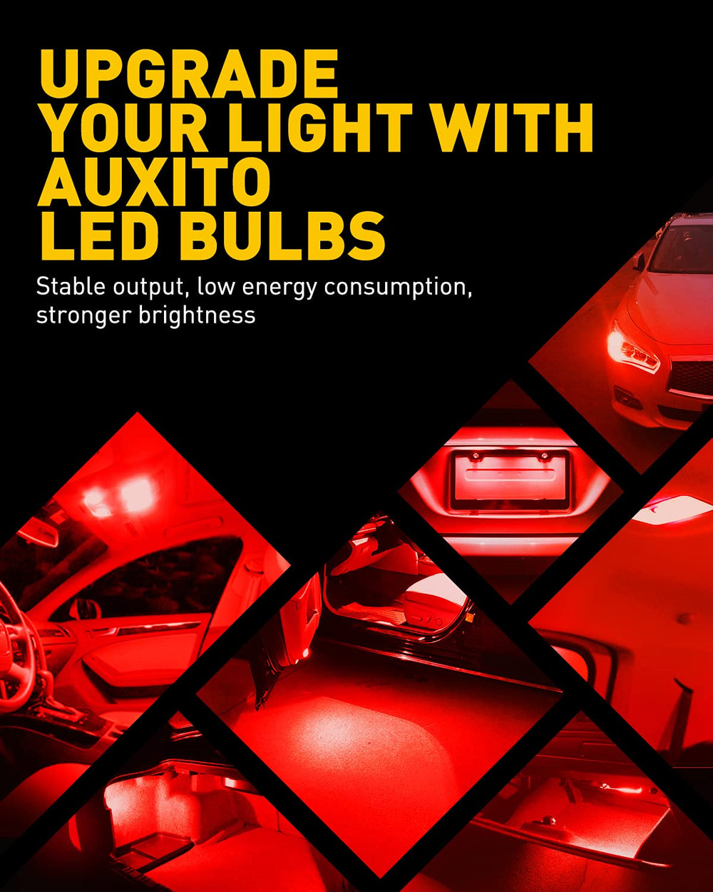 AUXITO wedge-fit 194 bulb compatible with multiple wedge sockets for easy replacement.
