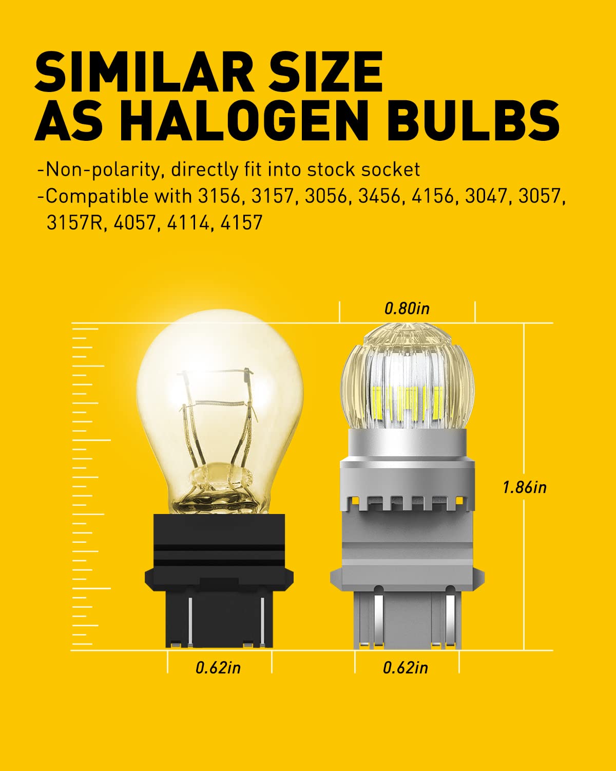 AUXITO 3157 LED bulb 6000K white color temperature