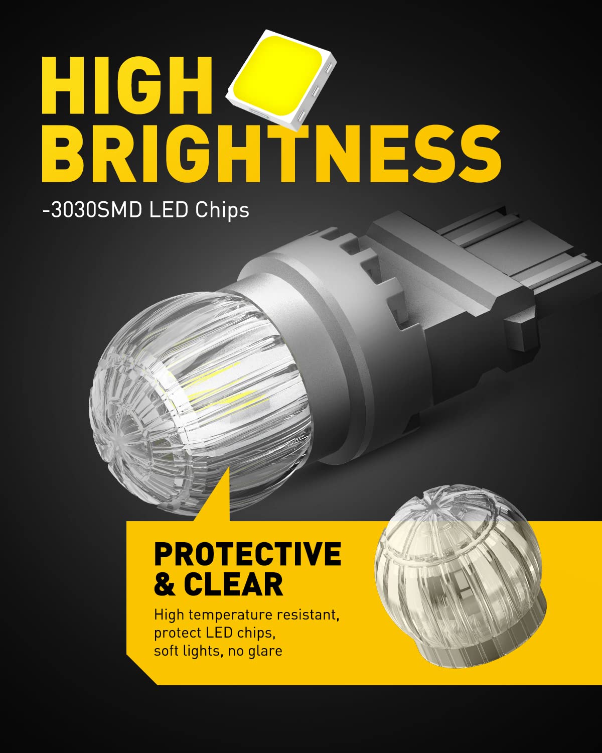 AUXITO 3157 LED bulb reverse light for clearer backing