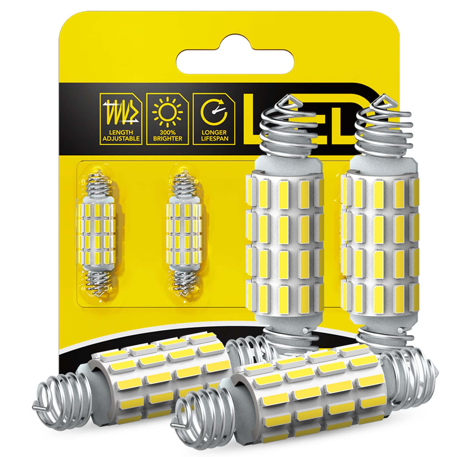 Auxito 578 bulbs in-dome light installation provide bright, even cabin illumination.