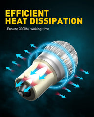 AUXITO 7506 amber bulbs with BA15S fit ensures easy compatibility.