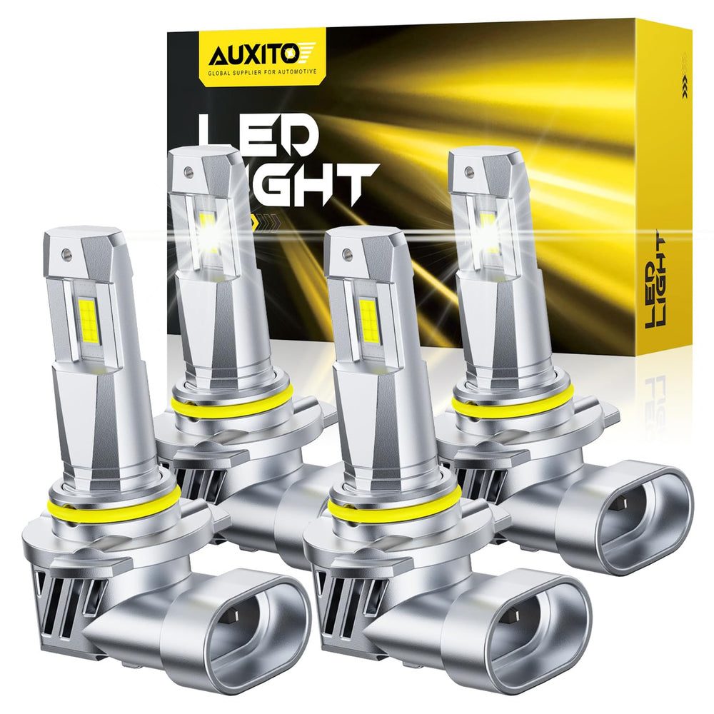 AUXITO 9005/9006 bulbs combo four-pack for simple upgrade and brighter road illumination