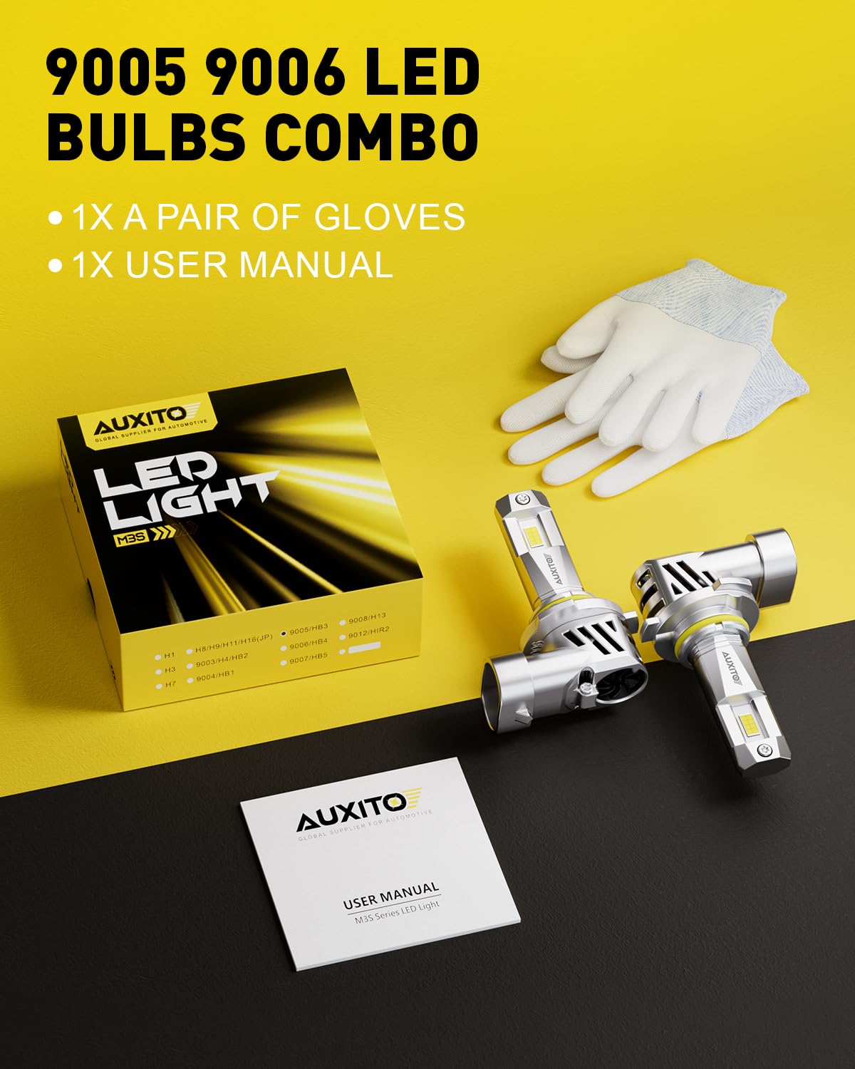AUXITO 4pc pack includes four bulbs for convenient replacement
