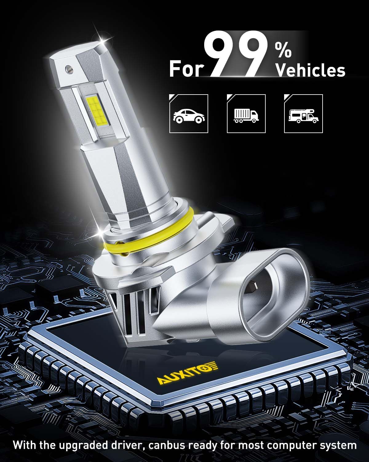 AUXITO 9005 HB3 bulbs compatible with most vehicles