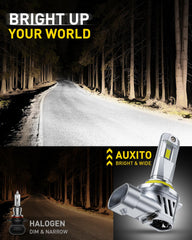AUXITO 9005 HB3 LED bulbs pack of 2 highlighting value and dual-pack fit