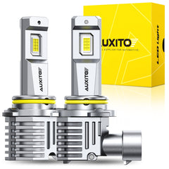 Auxito 9006 HB4 bulbs close-up with CSP chips for bright illumination