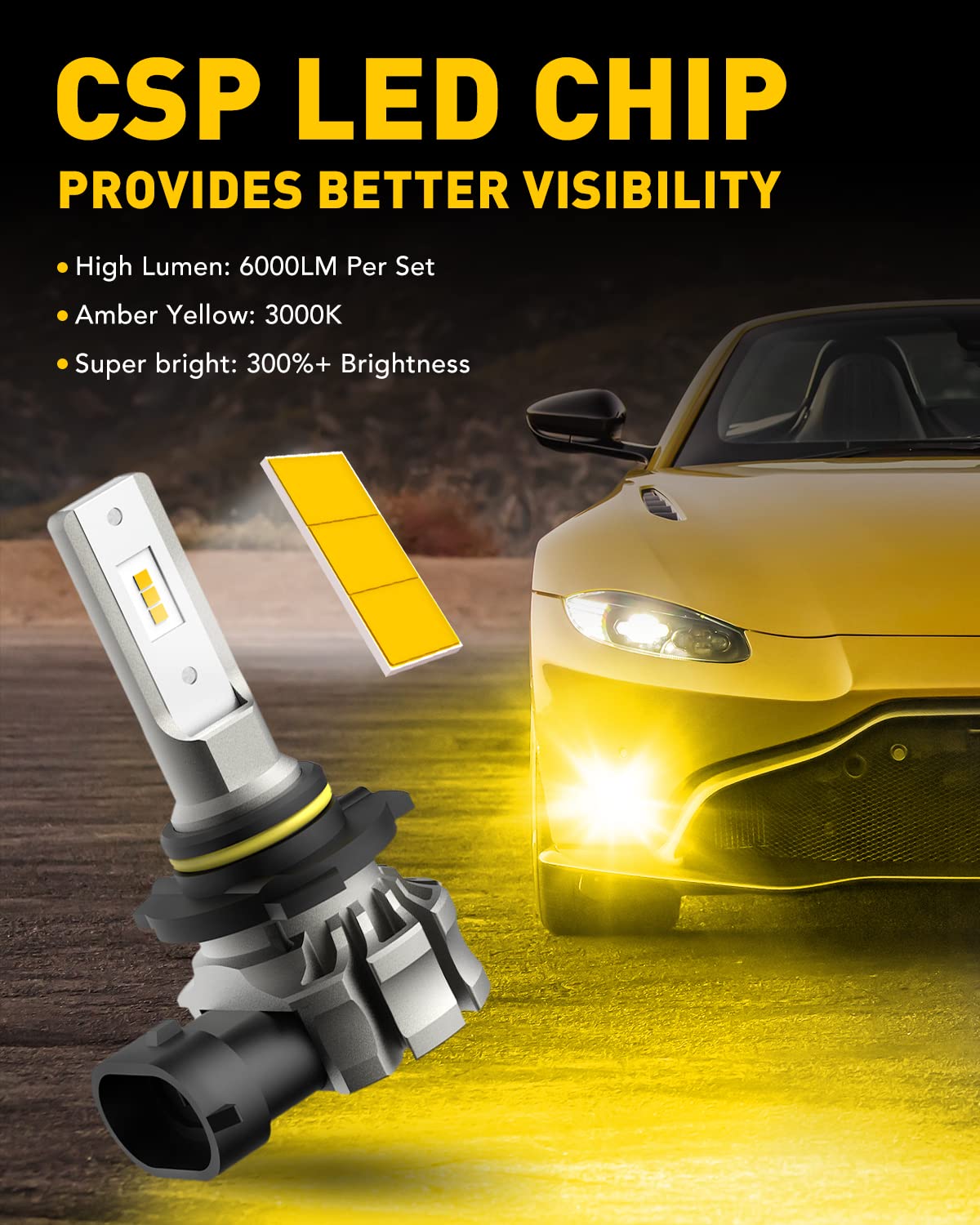 Auxito 9145 yellow H10 bulb installation ease