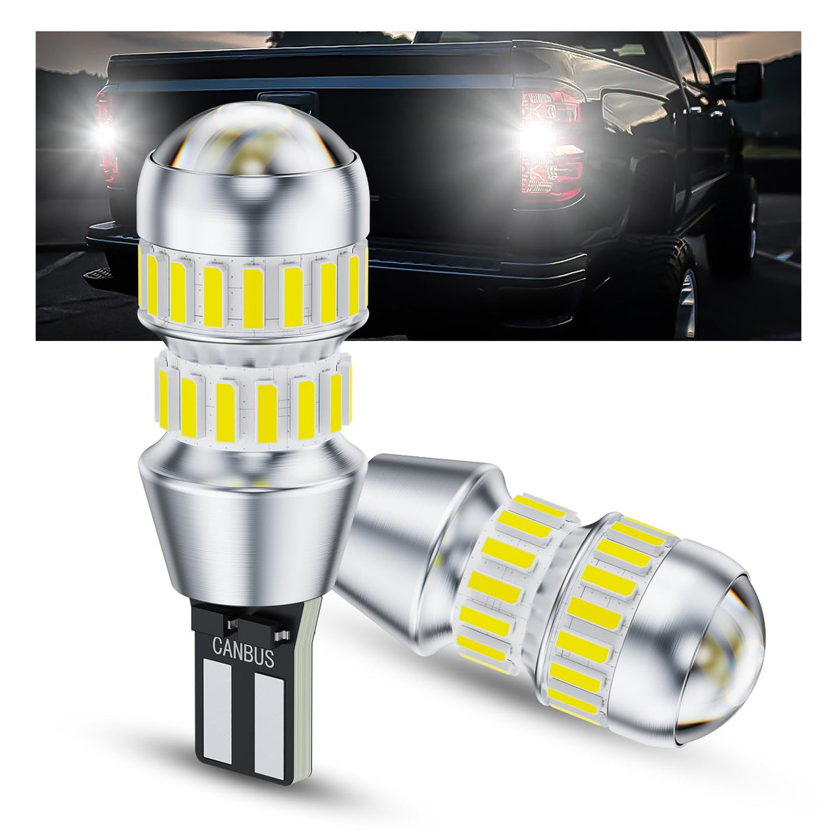 AUXITO 921 LED bulb reverse light delivering performance-focused illumination for safer night backing.