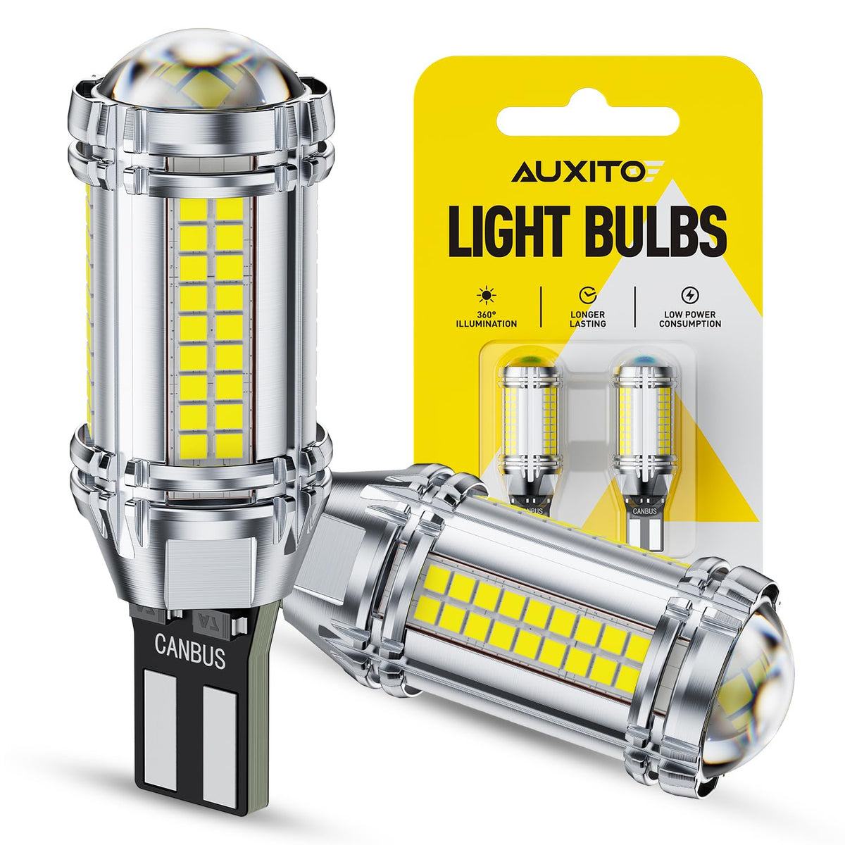 AUXITO 921 reverse light enhances rear visibility for safer night parking.