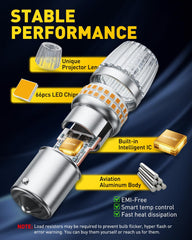AUXITO aviation-grade aluminum body enhances heat dissipation and longevity.
