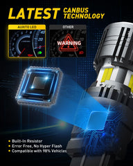 Auxito CANBUS 3157 LED bulbs—side profile shows compact, easy-fit housing.