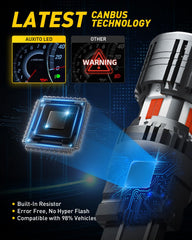 AUXITO built-in resistor 3157 red LED bulb ensuring error-free performance