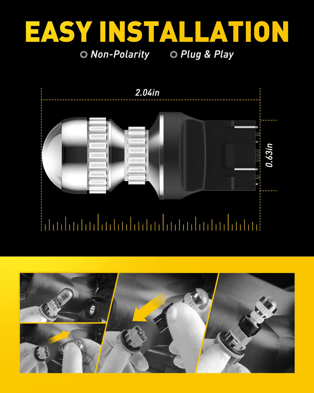 AUXITO compact 7440/7443 bulb pack for easy replacement
