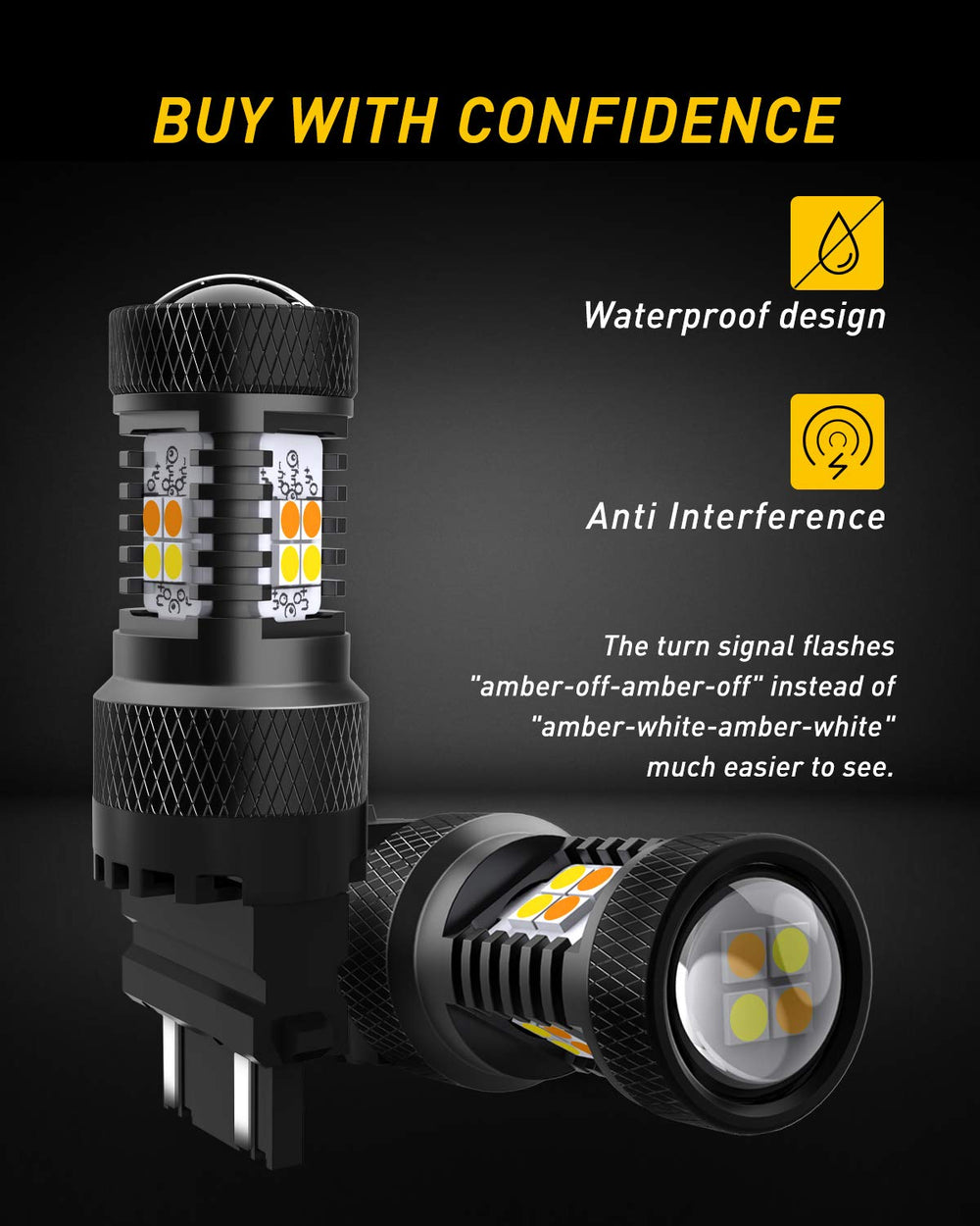 AUXITO compatible with sockets including 3157 and 3457 for flexible fit and upgrade.