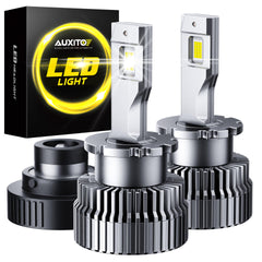 AUXITO D2S bulbs emit 6000K crisp white light for improved night visibility.