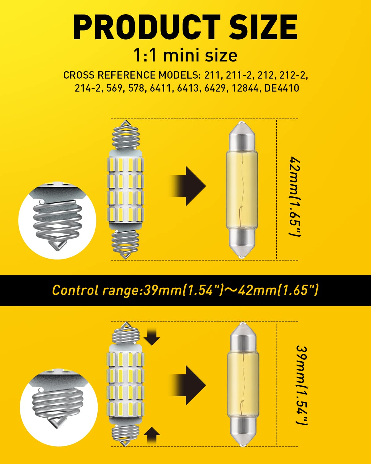 Auxito license plate LED bulbs enhance visibility and signage clarity.