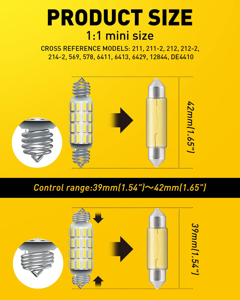 Auxito license plate LED bulbs enhance visibility and signage clarity.