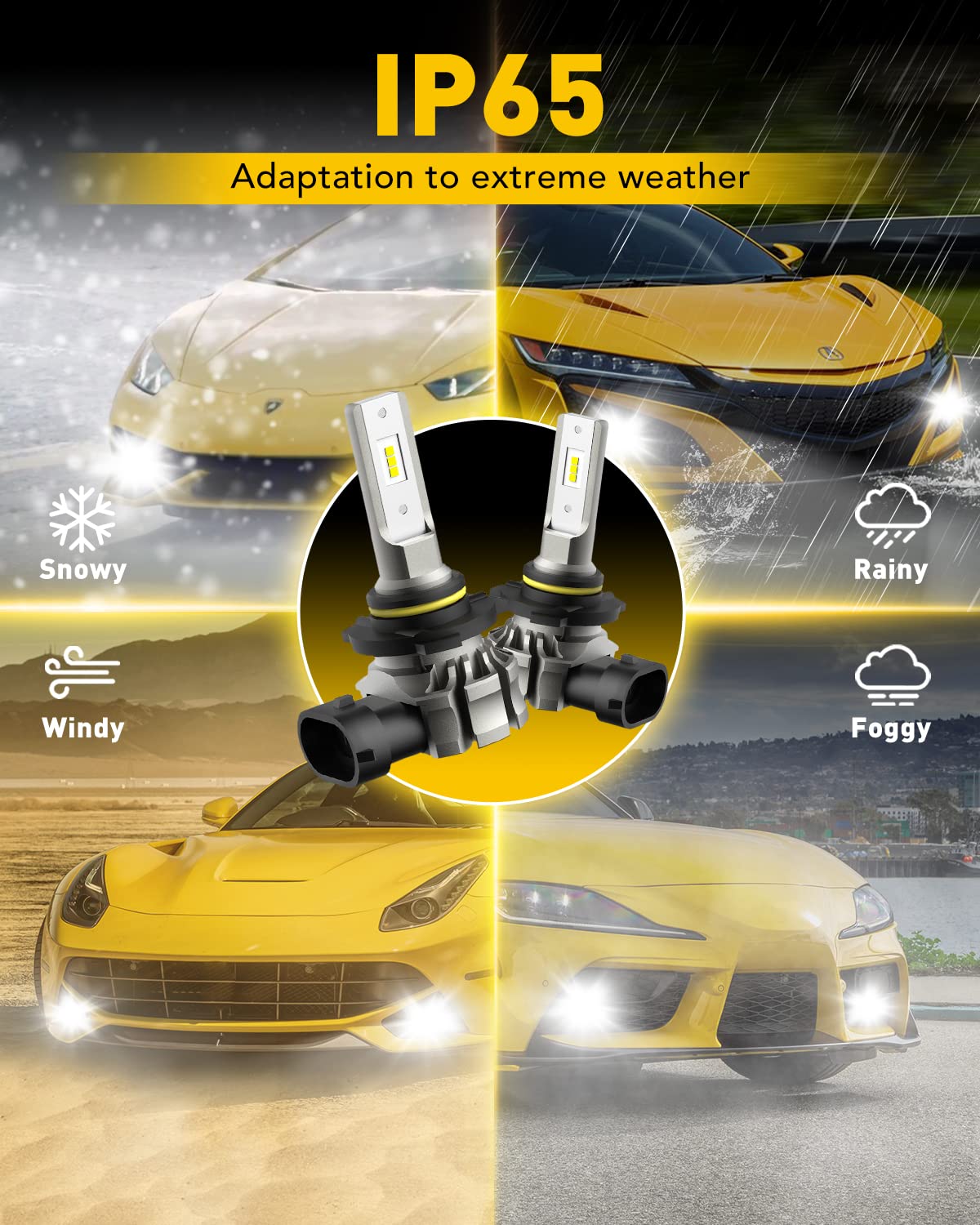 Auxito DRL replacement LED fog light compatible with multiple 9040/9045/9140/9145 models.