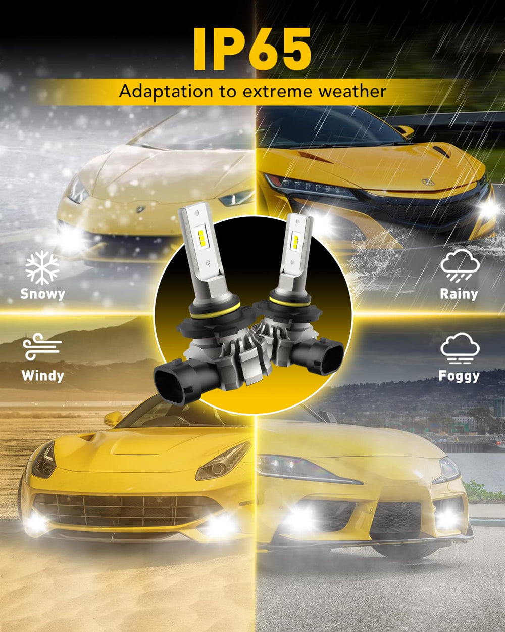 Auxito DRL replacement LED fog light compatible with multiple 9040/9045/9140/9145 models.