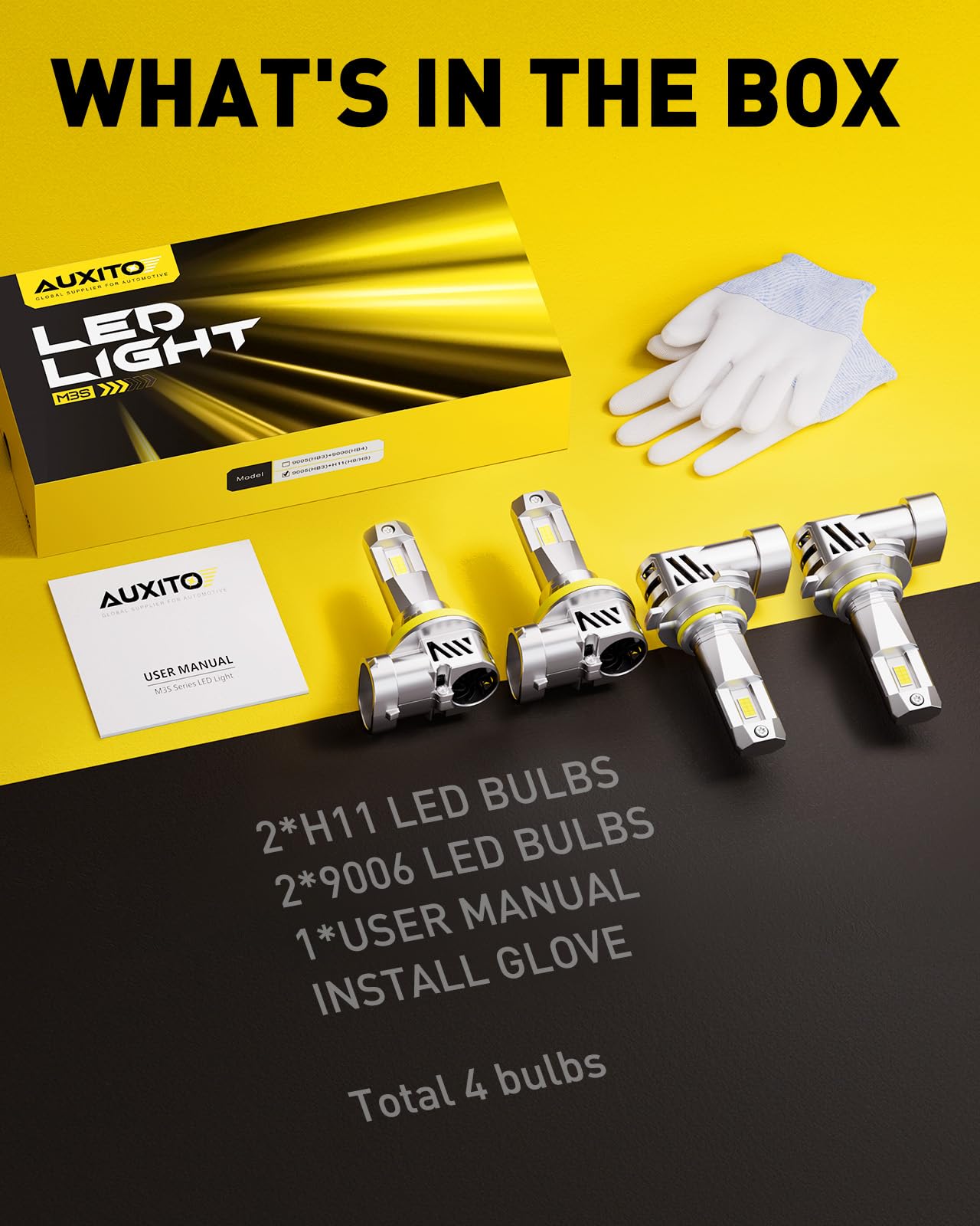 AUXITO easy installation in tight headlight housing.