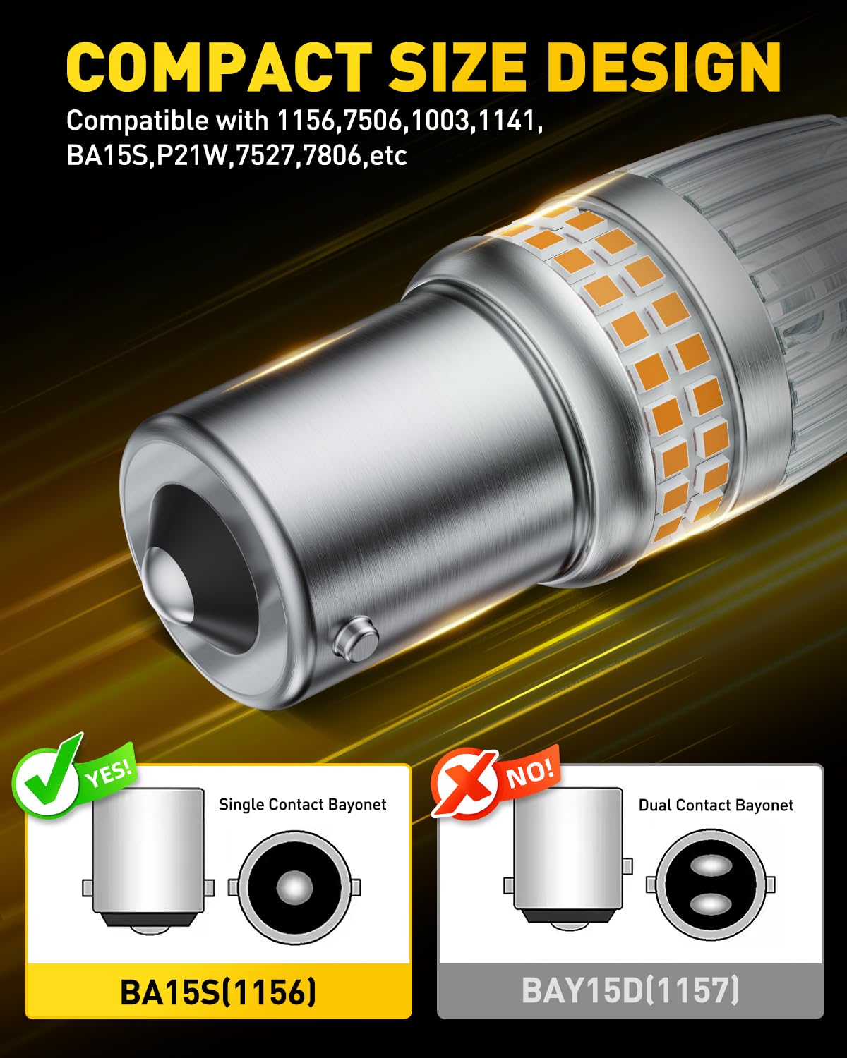 AUXITO EMC-safe LED module minimizes vehicle electronics interference.