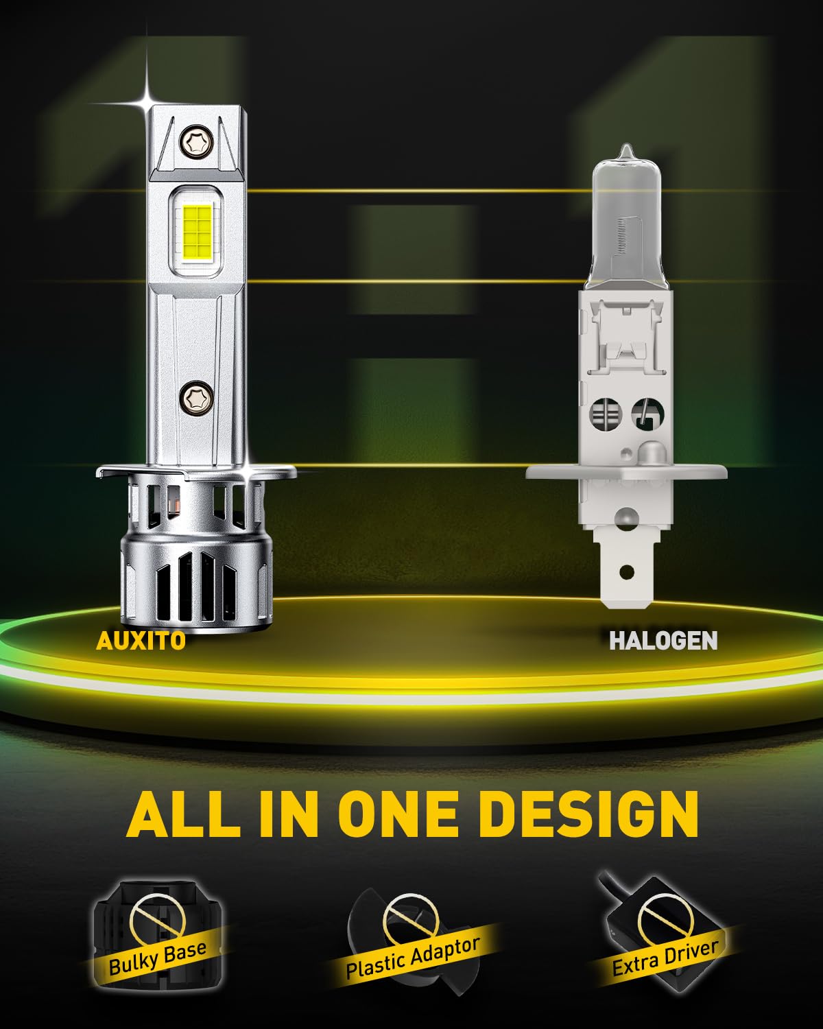 AUXITO H1 bulbs enable easy plug-and-play installation