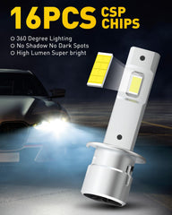 AUXITO H1 LED bulbs IP68 waterproof design withstands rain and dust